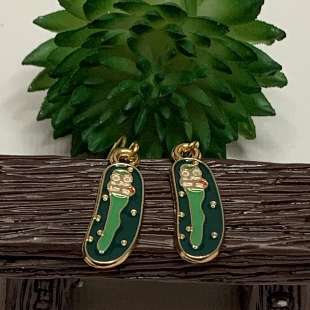Cucumber Earrings, Pickle Earrings, Pickle Lover, Gift Idea, Fruit Earring, Food